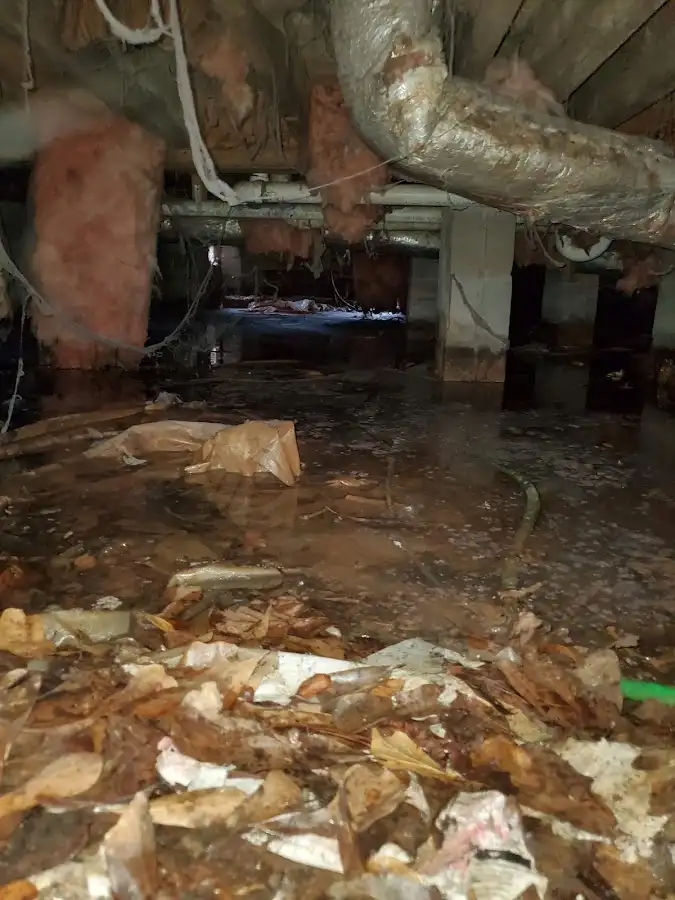 Crawl space flood assessment for Commercial Water Damage Restoration in Williamsport